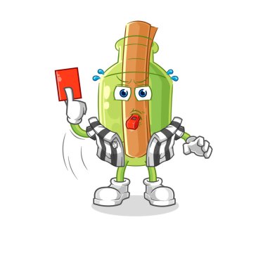 Şişedeki dişçi illüstrasyonundaki mesaj. karakter vektosu