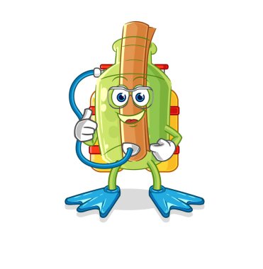 Kırmızı kart illüstrasyonlu bir hakem. karakter vektosu