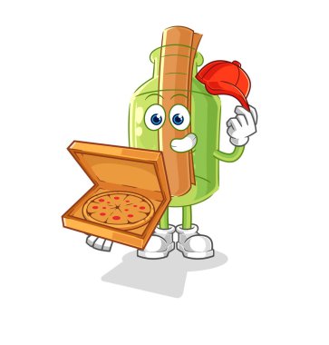 Bir şişe moda tasarımcısı vektöründeki mesaj. karikatür