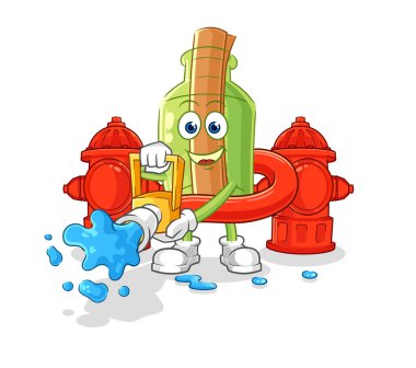 Şişedeki mesaj kabul ediyor. çizgi film vektosu