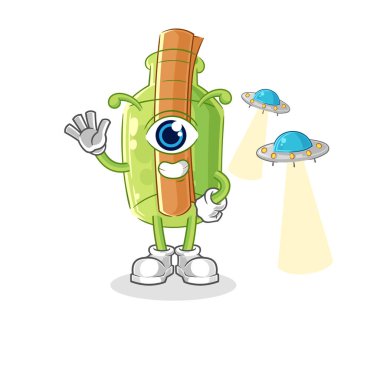 Bir şişe Java karakterindeki mesaj. karikatür maskotu vektosu