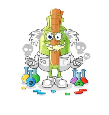 Şişedeki mesaj roket çizgi film maskotu Vecto 'ya biniyor.