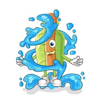 Bir şişe Meksika kültürü ve bayrağındaki mesaj. karikatür maskotu vektosu