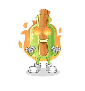 Soğuk bir illüstrasyondaki mesaj. karakter vektosu