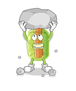 Kasırga çizgi film karakteri vecto 'daki şişedeki mesaj.