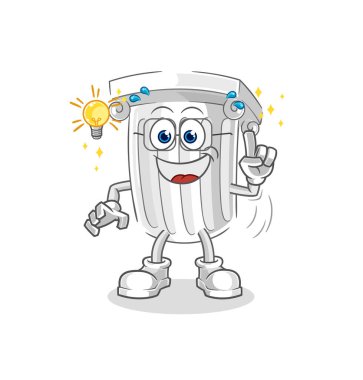 Roma sütununun bir fikir karikatürü var. maskot vektosu