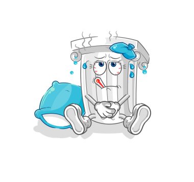 Roma sütunu hasta vektörü. karikatür