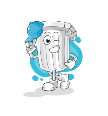 Romalı sütun genç çocuk karakter arabası.