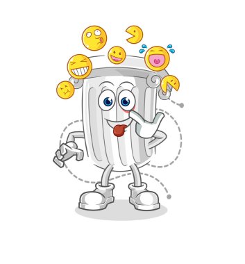 Romalı sütun güler ve alay eder. karikatür maskotu vektosu