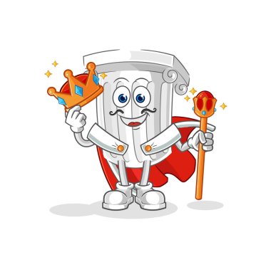 Roma sütun kral vektörü. karikatür