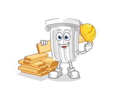 Roma sütun inşaatçısı vektörü. karikatür