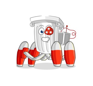 Romalıların gelecekteki robot vektörü. karikatür