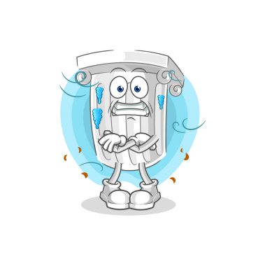 Roma sütununun soğuk çizimi. karakter vektosu