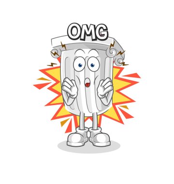 Roma sütunu. Aman Tanrım vektör. karikatür