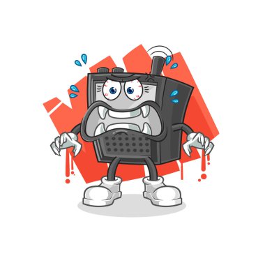 Telsiz sesli canavar vektörü. karikatür