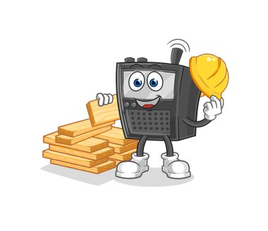 Telsiz kurucu vektörü. karikatür