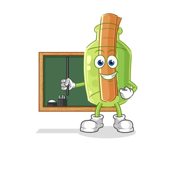 Mensaje Personaje Baloncesto Drible Botella Mascota Dibujos Animados Vecto — Vector de stock