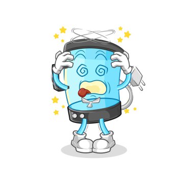 Blender baş döndürücü maskotu. çizgi film vektosu