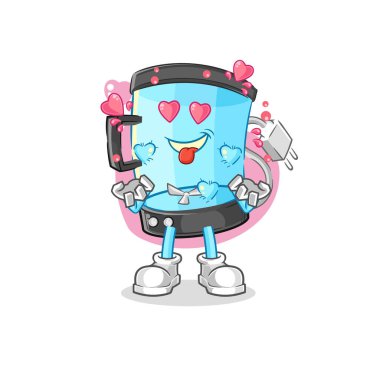 Blender Fallin aşk vektörü. karikatür