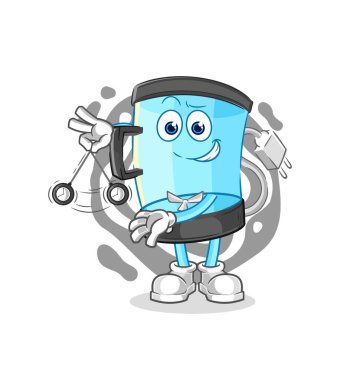 Blender hipnotize edici çizgi film. karikatür maskotu vektosu