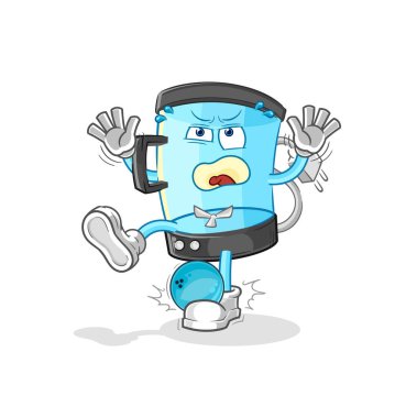 Bowling çizgi filminden Blender Hiten. karikatür maskotu vektosu