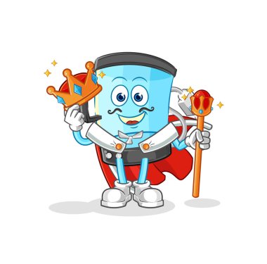 Blender kral vektörü. karikatür