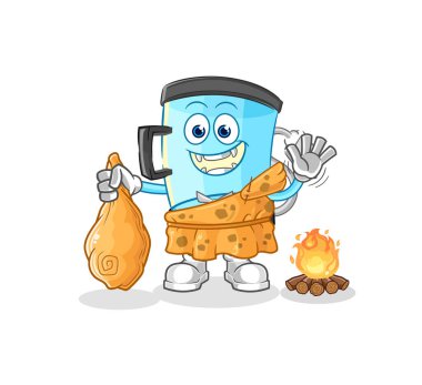 Blender antik karikatürü. karikatür maskotu vektosu