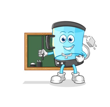 Blender öğretmen vektörü. karikatür