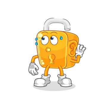 the padlock eavesdropping vector. cartoon characte