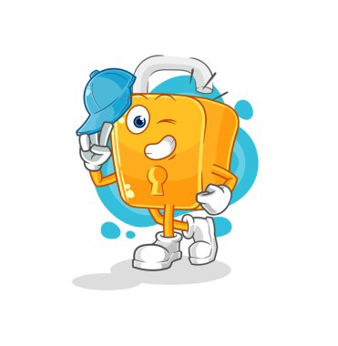 the padlock young boy character cartoo