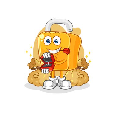 the padlock propose with ring. cartoon mascot vecto