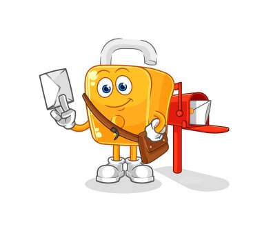 the padlock postman vector. cartoon characte
