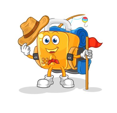 the padlock scout vector. cartoon characte