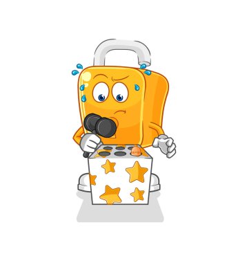 the padlock play whack a mole mascot. cartoon vecto