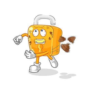 the padlock throwing shit vecto