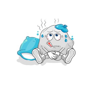 the ghost sick vector. cartoon characte