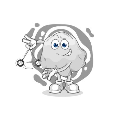 the ghost hypnotizing cartoon. cartoon mascot vecto