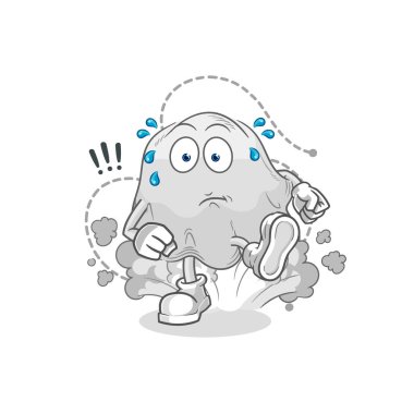 the ghost running illustration. character vecto