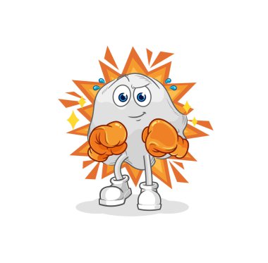 the ghost boxer character. cartoon mascot vecto