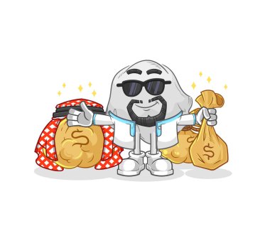 the ghost rich arabian mascot. cartoon vecto