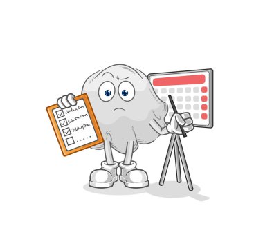 the ghost schedule list vector. cartoon characte