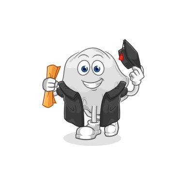 the ghost graduation vector. cartoon characte