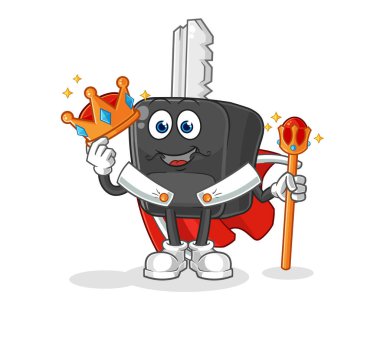 the car key king vector. cartoon characte