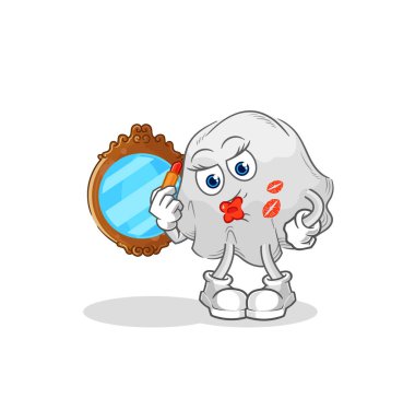 the ghost make up mascot. cartoon vecto