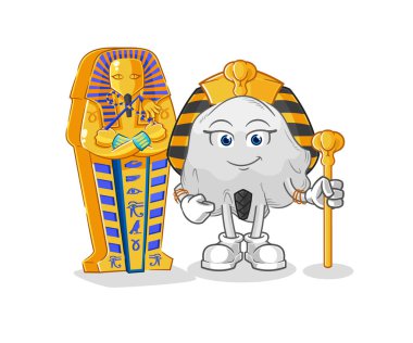 the ghost ancient egypt cartoon. cartoon mascot vecto