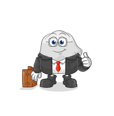 the ghost office worker mascot. cartoon vecto