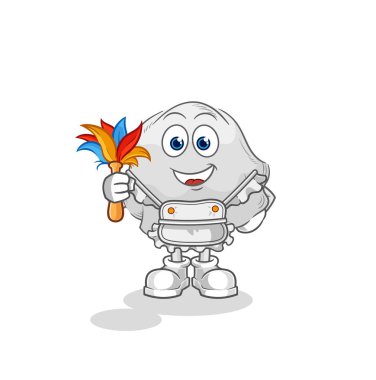 the ghost maid mascot. cartoon vecto