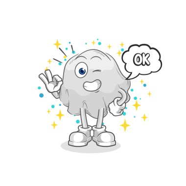 the ghost agree mascot. cartoon vecto