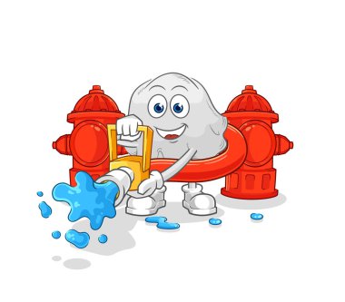 the ghost firefighter vector. cartoon characte