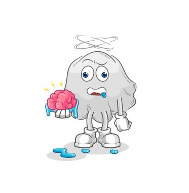 the ghost no brain vector. cartoon characte